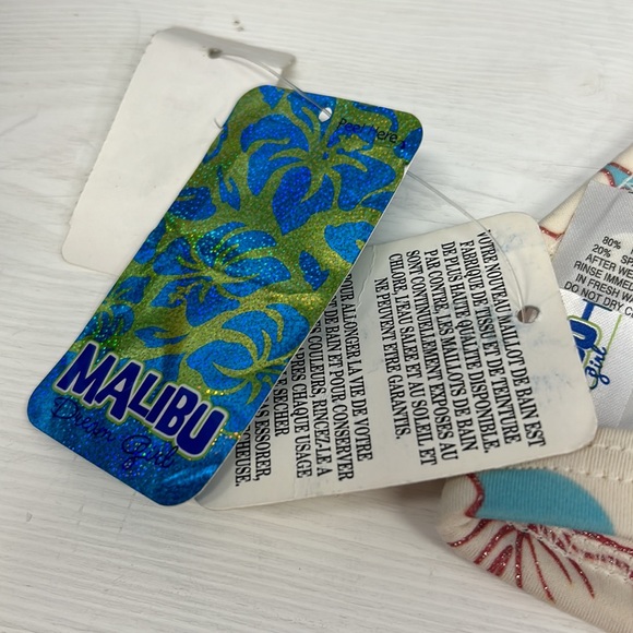 NWT MALIBU Dot and Frill Triangle bikini Top/Short - Picture 7 of 7